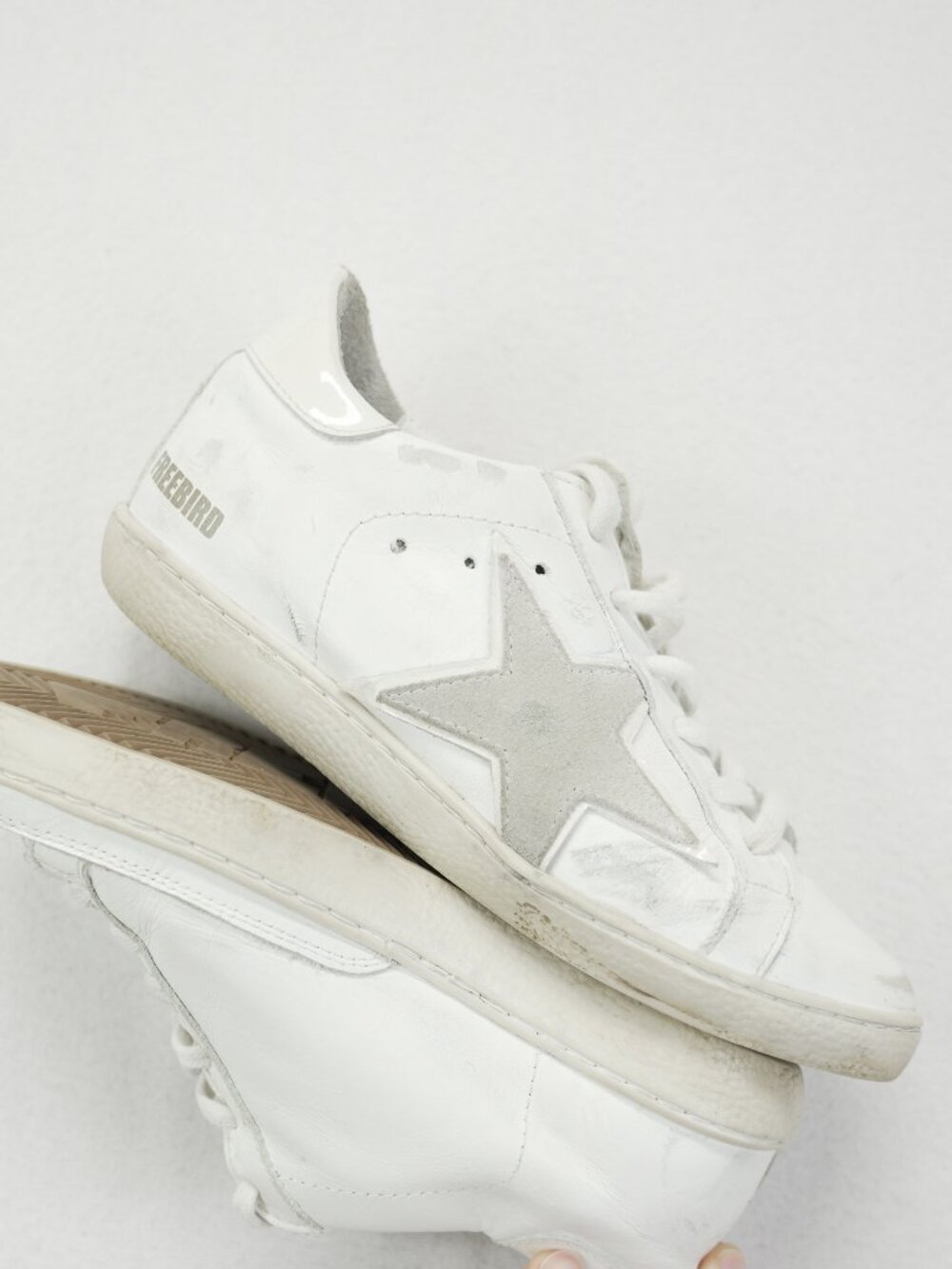 Freebird by Steven Star Sneakers White Leather Suede Star Women’s US 8 Casual